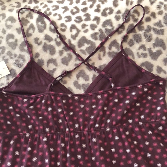 American Eagle Babydoll Cami Tank Top in Burgundy Size Medium - Picture 8 of 15
